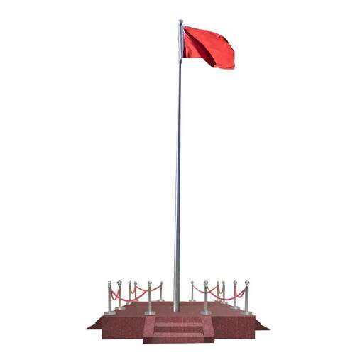海南户外超厚防锈锥形铝合金旗杆12米13米厂家广场升降电动高旗杆