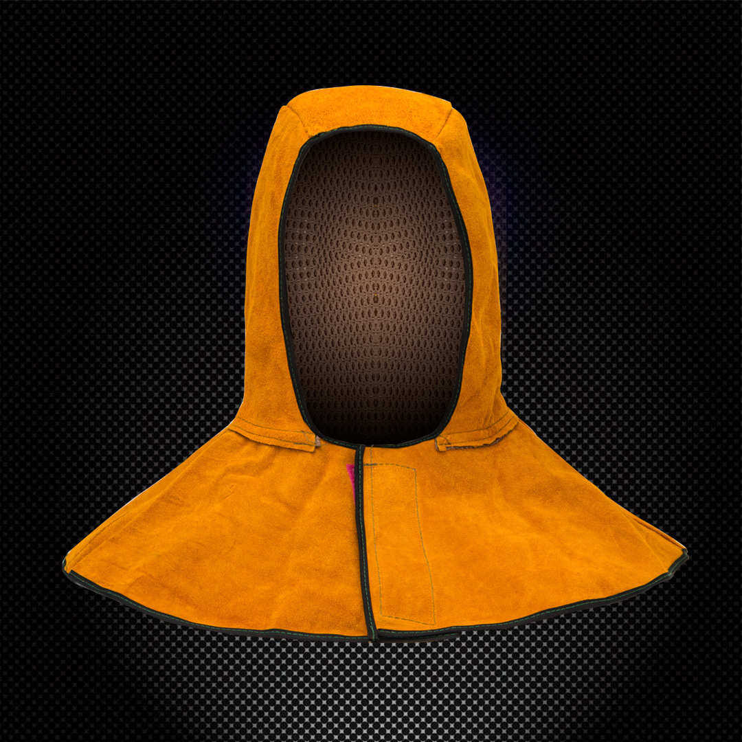 全牛皮电焊工披肩帽防尘防风帽头套隔热防烫防飞溅劳保防护帽子