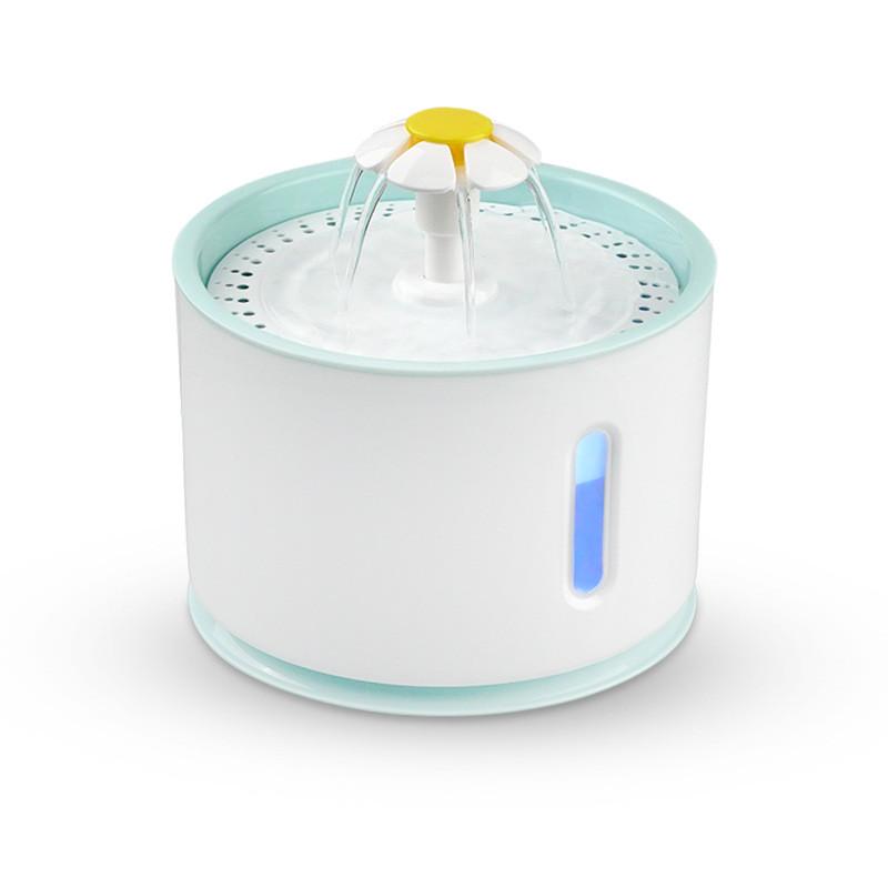 宠物饮水机爆款小花宠物喂水器缺水断电自动停机LED红蓝