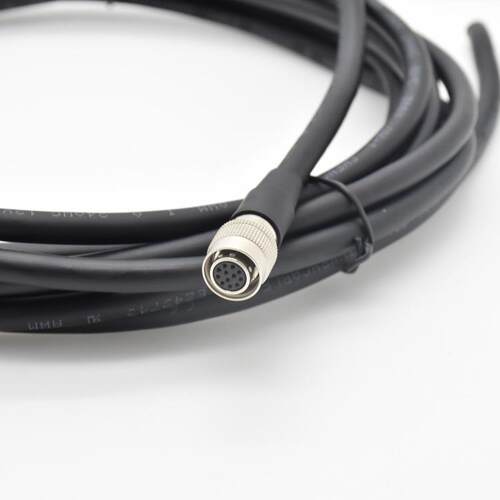 HRS广濑快速连接器 M12公母连接器 HR10A-10P-12S带线材航空插头