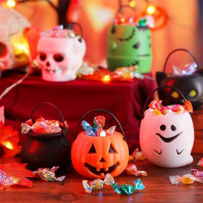 12PCS Halloween Candy Buckets Trick Or Treat Candy Holder