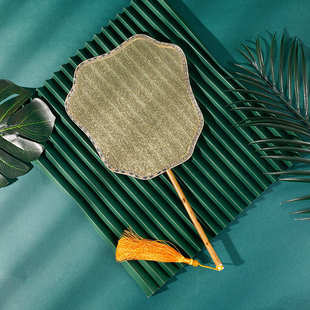 【复古典夏天地中宫扇老缂丝古风阊团扇金】国风圆形稀少女苏州门