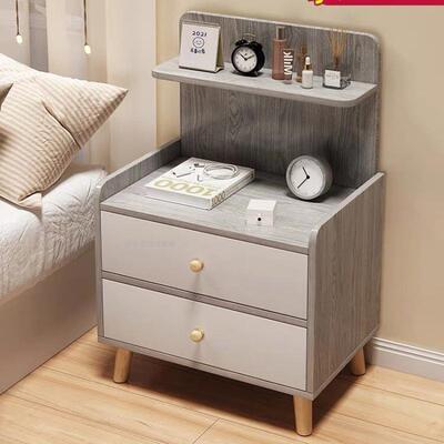 025床头柜简约代家用现卧室小型床BQR边柜头出租房用简易储物柜2
