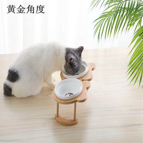 Cat bowl Tall cat feeding bowl cute cat bowl drinking pet