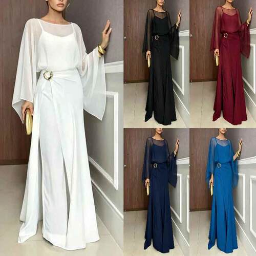 Long jumpsuit and long robe two-piece set