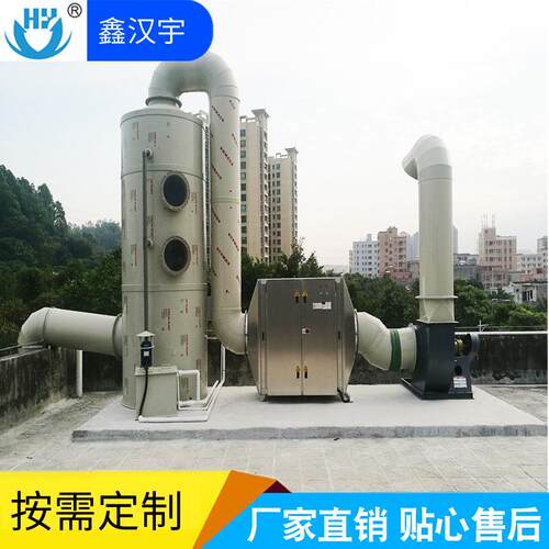 定制效除臭PP喷淋塔净化塔酸雾废气处理酸洗塔洗塔PP喷淋塔