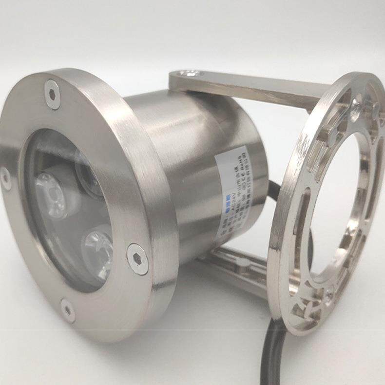 水下灯led3W水底灯防水不锈钢12V24V鱼缸投射灯水底景观灯水池灯
