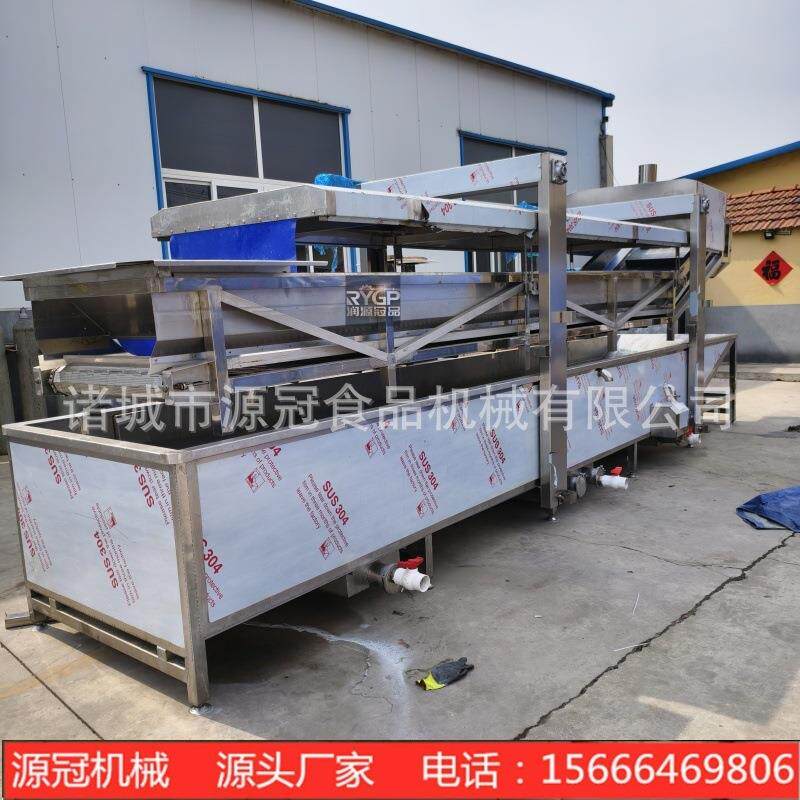 全自动鸡爪漂烫机龙门提升式蔬菜水果杀青机不锈钢小龙虾预煮机