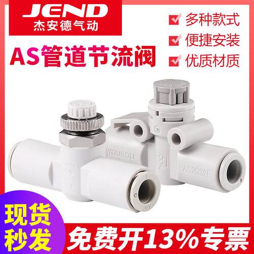 管道节流阀AS1001F气动调速阀2051F直通控制阀3001F气管阀门开关