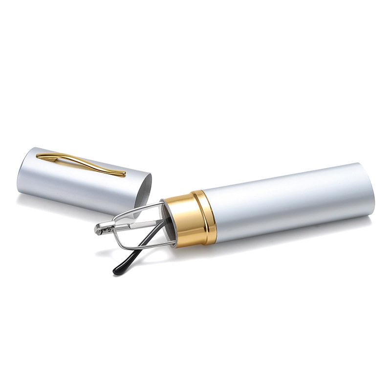 金属笔筒式老花眼镜盒彩色细小便携钢笔式旋转折叠老花镜盒子包邮,ZIPPO/瑞士军刀/眼镜,定制成品光学镜,淘宝优惠券,粉丝福利购,淘宝优惠卷