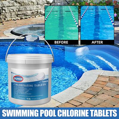 OUHOE Swimming Pool Cleaning Effervescent Tablets, Water Qua