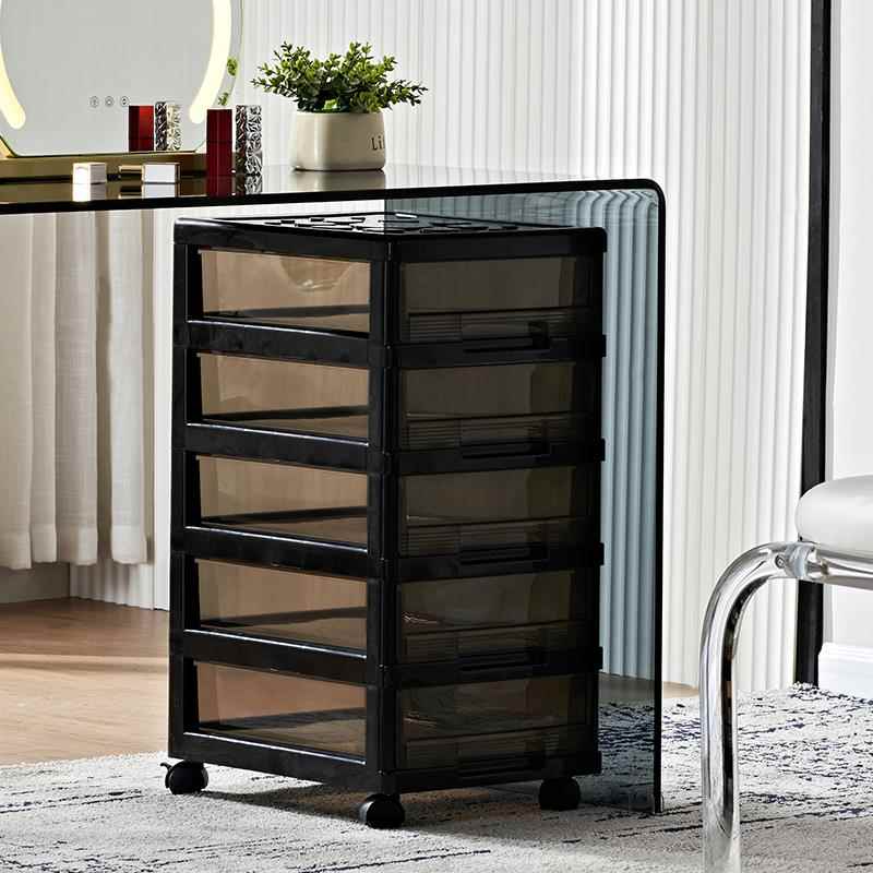 KI9S卧室床头办公桌下客厅塑料窄缝夹缝储物柜收纳柜抽屉式置物架