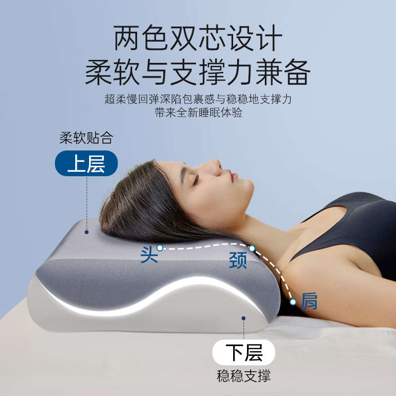四国深睡枕pro记忆棉枕芯亚朵同款枕头护颈椎助睡眠慢回弹科技枕