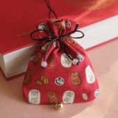 中式 祈福车挂件平安香包红色许愿招财随身开运香囊荷包礼物收纳