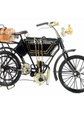 复古铁艺装饰工艺品1903年阿德勒摩托车收藏精细版纯手工生日礼物