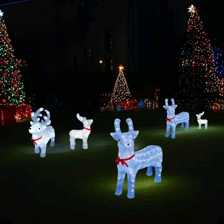 件亚克力发光鹿户外装灯场圣诞装饰WNC摆公园广饰场景布置道具