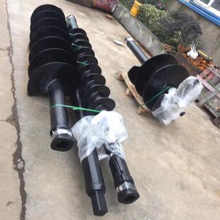 聚仁挖改螺旋钻机合金钻头钻机液压动力头螺旋打桩机设备