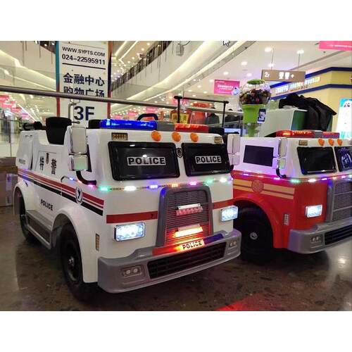 正品遥双人超大儿童电动车场四轮控消防租救火车可坐广出大型电动