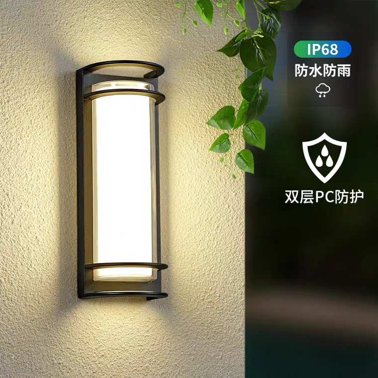 户外防水入户门头灯别墅围墙大门庭院过道楼梯家用超亮球场投光灯