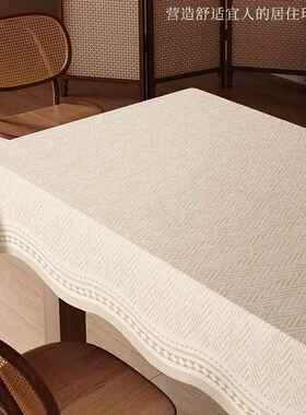 中古风复古餐桌布20F9898TT62新款防水油免盖洗桌布轻奢家用5茶几