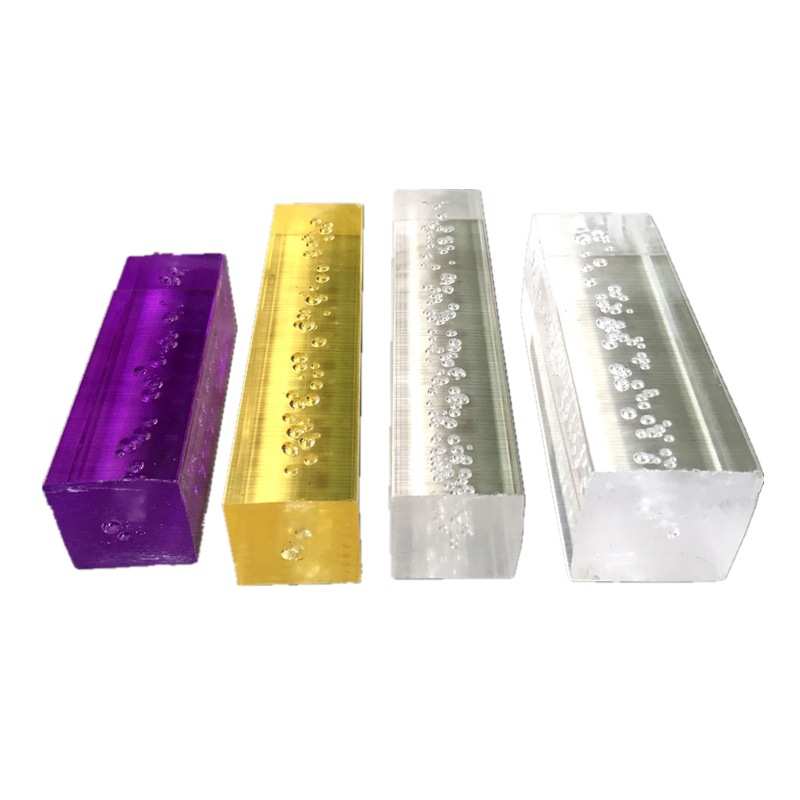 批发亚克力固定条 有机玻璃蓝色透明方棒 紫色透明导光方棒50*50