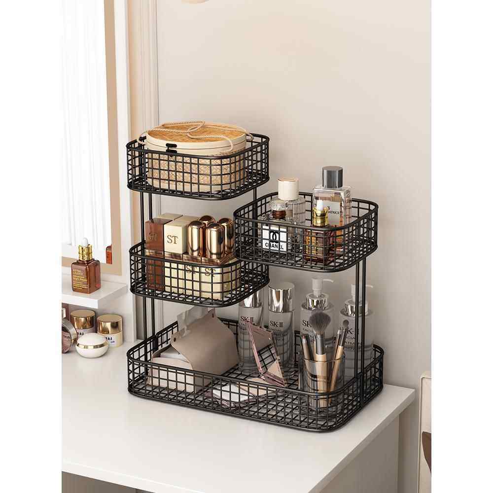 化妆品收纳盒桌面置物架梳妆台多层护肤品收纳架卫生间洗漱台架子