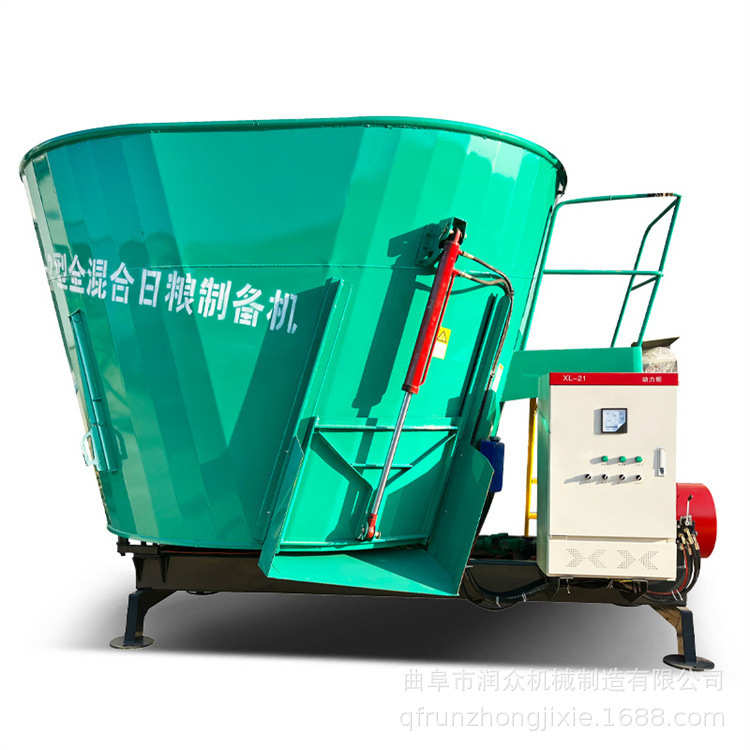 牧场立式tmr饲料搅拌机 养殖全日粮草料混合机 36方双绞龙拌草机