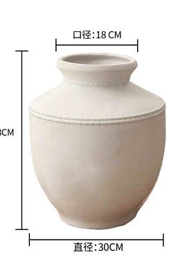 正品林与欧式覆古陶制/花侘瓶寂风做旧陶中罐新式装饰落地陶瓷景