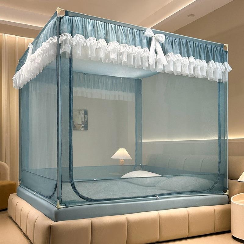 新款加密帐三开卧室家用封纱闭拉链蚊帐蒙门古包笠床婴儿厂家直供