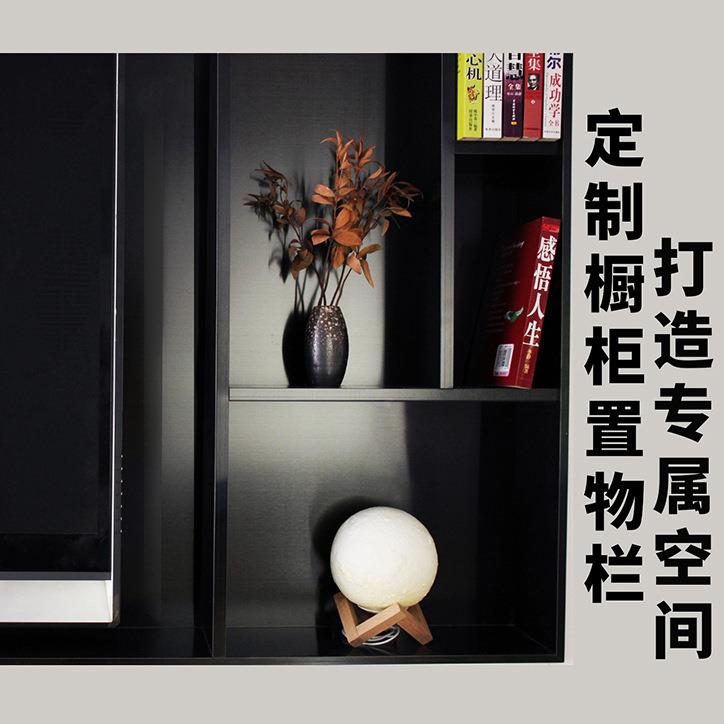 金逸现货不锈钢电视壁龛无缝工艺黑色不锈钢电视壁龛带灯带