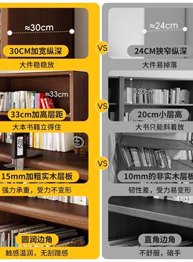 实木CA96合书架落地置物架儿客厅由组一自体靠墙黑色展示柜子童储