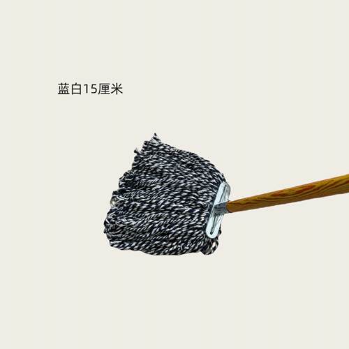 老式棉线拖把家用一拖净吸水圆头木杆墩布保洁酒店物业工厂拖把