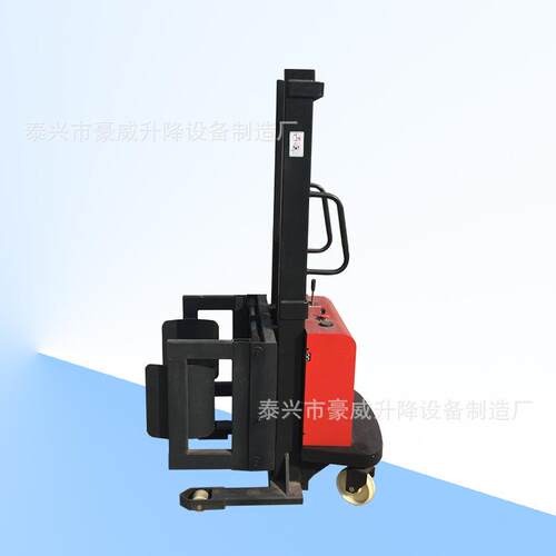 厂供电动油桶车方形半电动纸卷皮具夹抱堆高车智能软抱夹属具