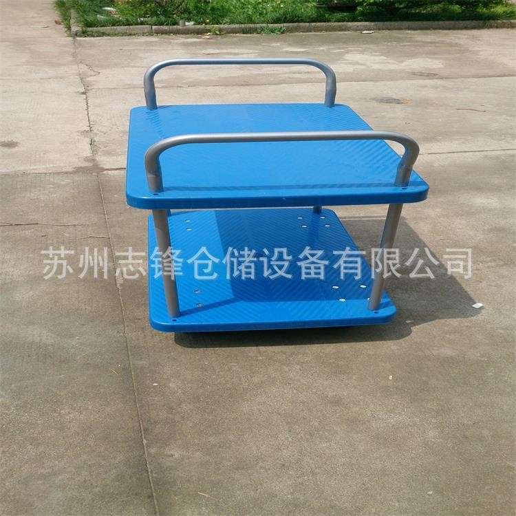 二层三层静音手推车不锈钢手推车平板搬运拉货小推车周转车