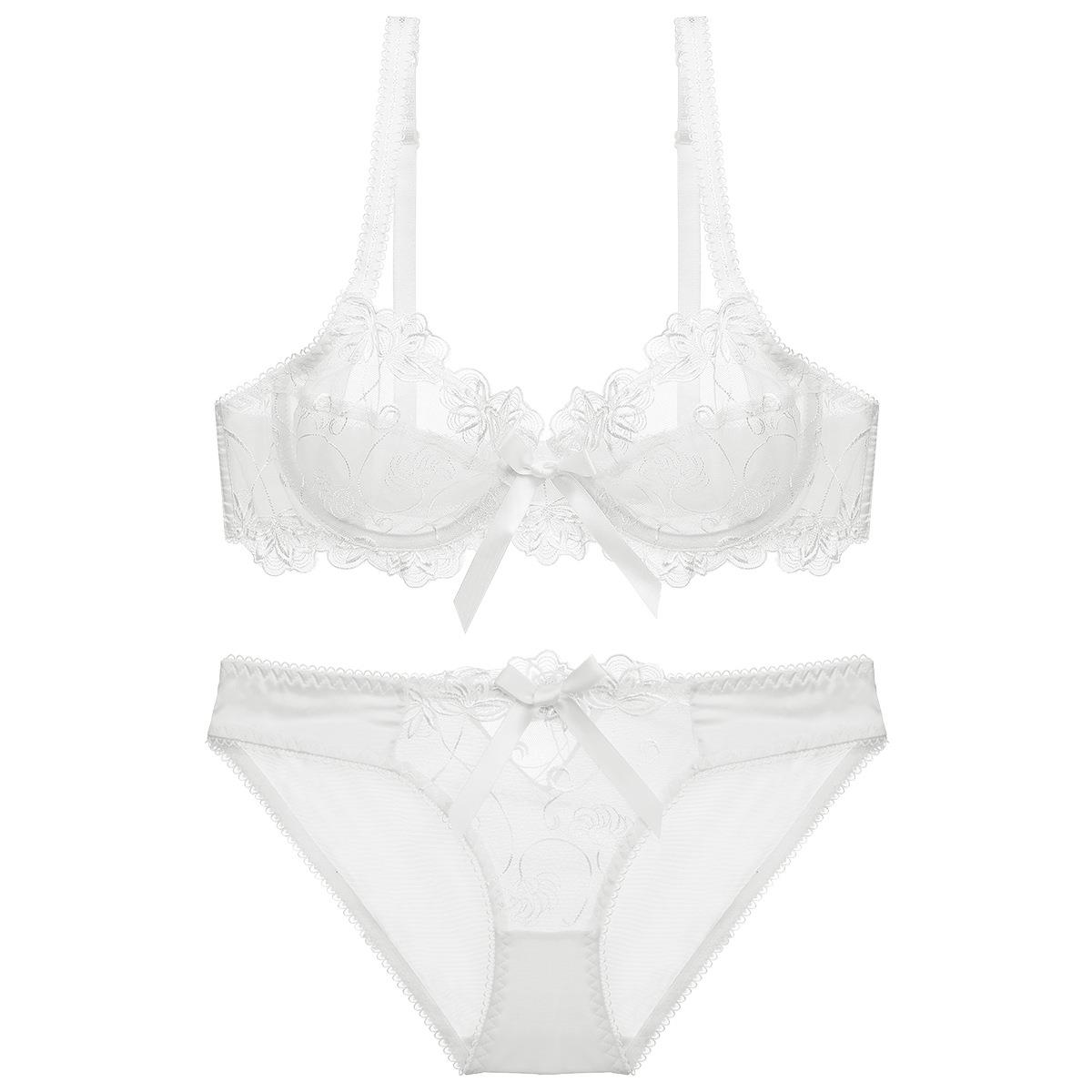 ladies bra lace transparent bra embroidery sexy underwear