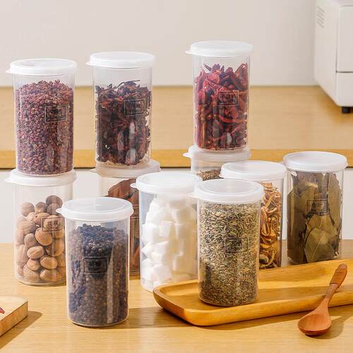 Transparent Spice Storage Box, Seasoning Jars for Kitchen Ho