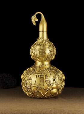 纯黄铜吉祥葫芦摆件家居装饰品葫芦摆件客厅饰品铜葫芦工艺礼品摆