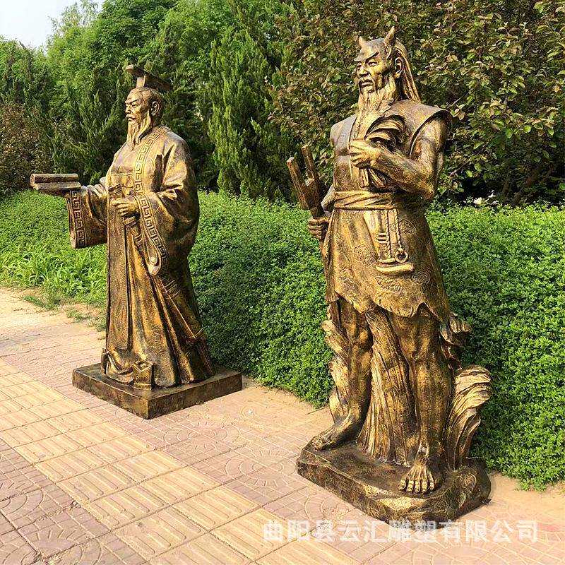 厂家纯铜盘古雕塑户外景观广场伏羲祖师三皇大帝大型铸铜人摆件