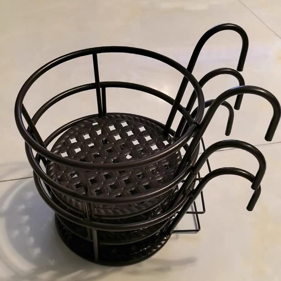 花架阳台悬挂式铁艺花篮栏杆护栏窗台黄金葛吊兰花盆架挂架置物架图片