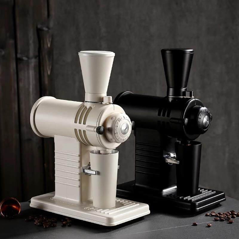 鲨齿小钢炮商用磨豆机手冲咖啡家用鬼齿78mm镀钛电磨干磨