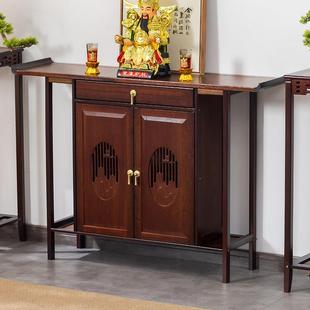 长新中式 玄关桌玄关台端景柜墙家用实木简靠约窄条几香案供COL桌