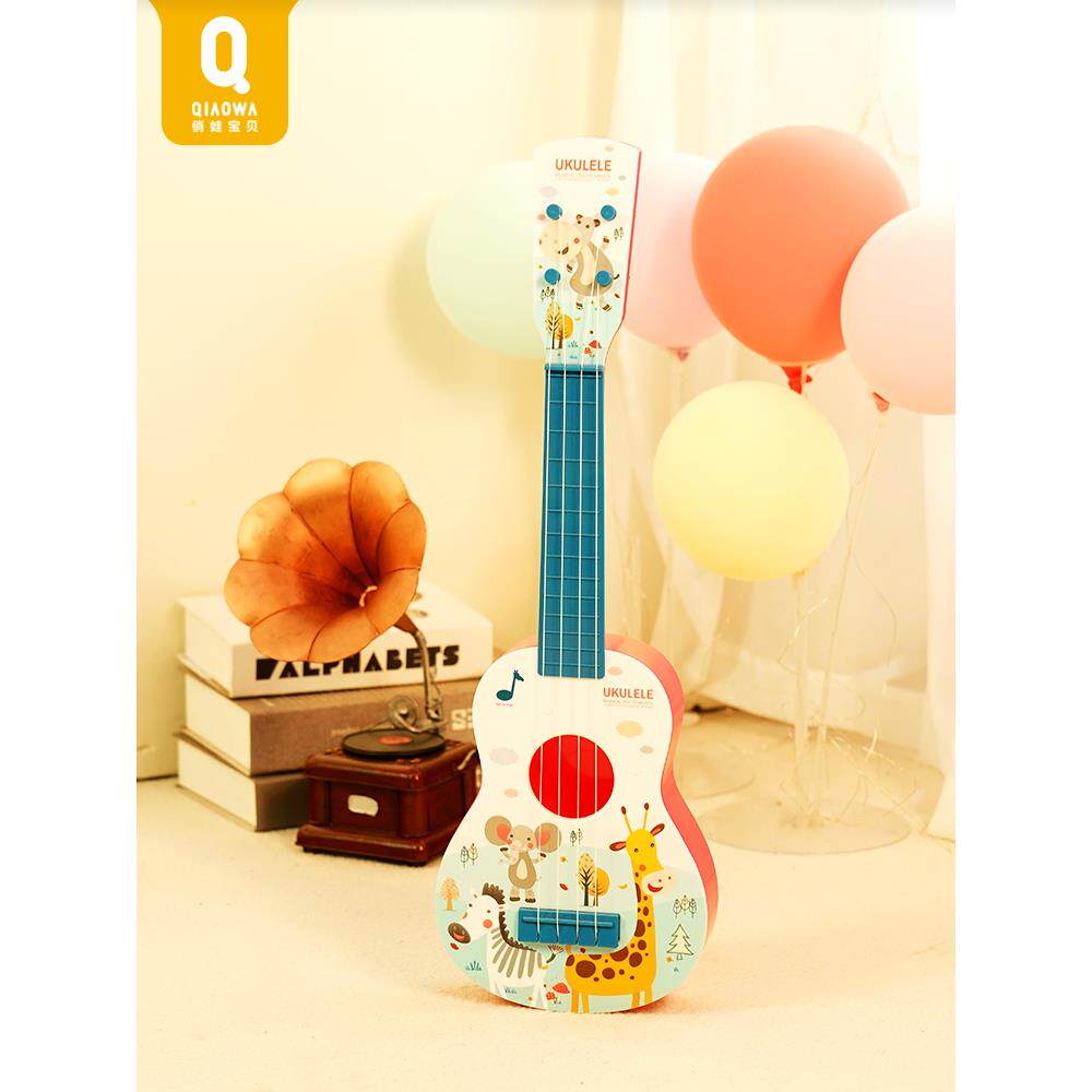 高档男卡通学尤克里小吉他儿童孩拨片乐器玩具可弹奏里初者音乐玩