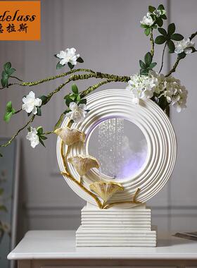 班德拉斯落地花艺流水加湿器摆件简约现代客厅办公室装饰工艺品