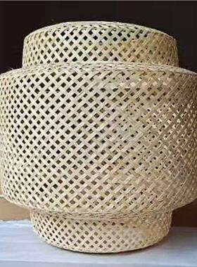 厂家三层三合定一灯笼吊灯民宿创意竹编灯罩传MXM统手灯工编织罩