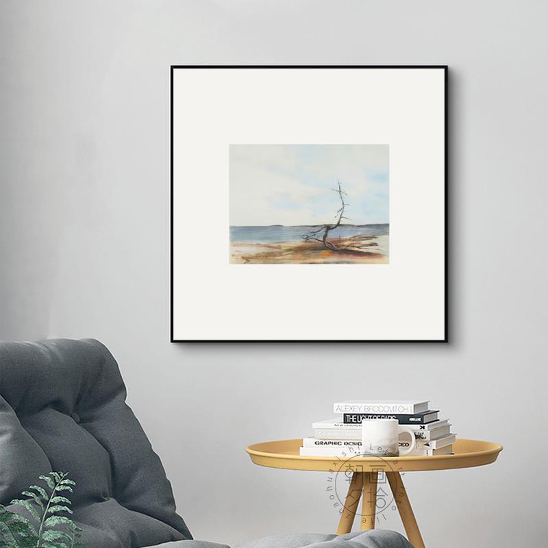 简约北欧小清新挂画风景建筑城堡卧室床头油画美式组合客厅装饰画