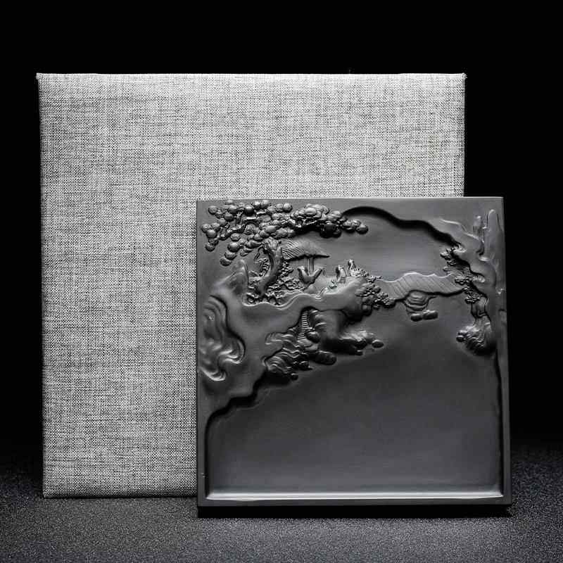 高档安徽歙砚可磨墨藏书法砚台天然石方形收送礼文房四宝端非原砚