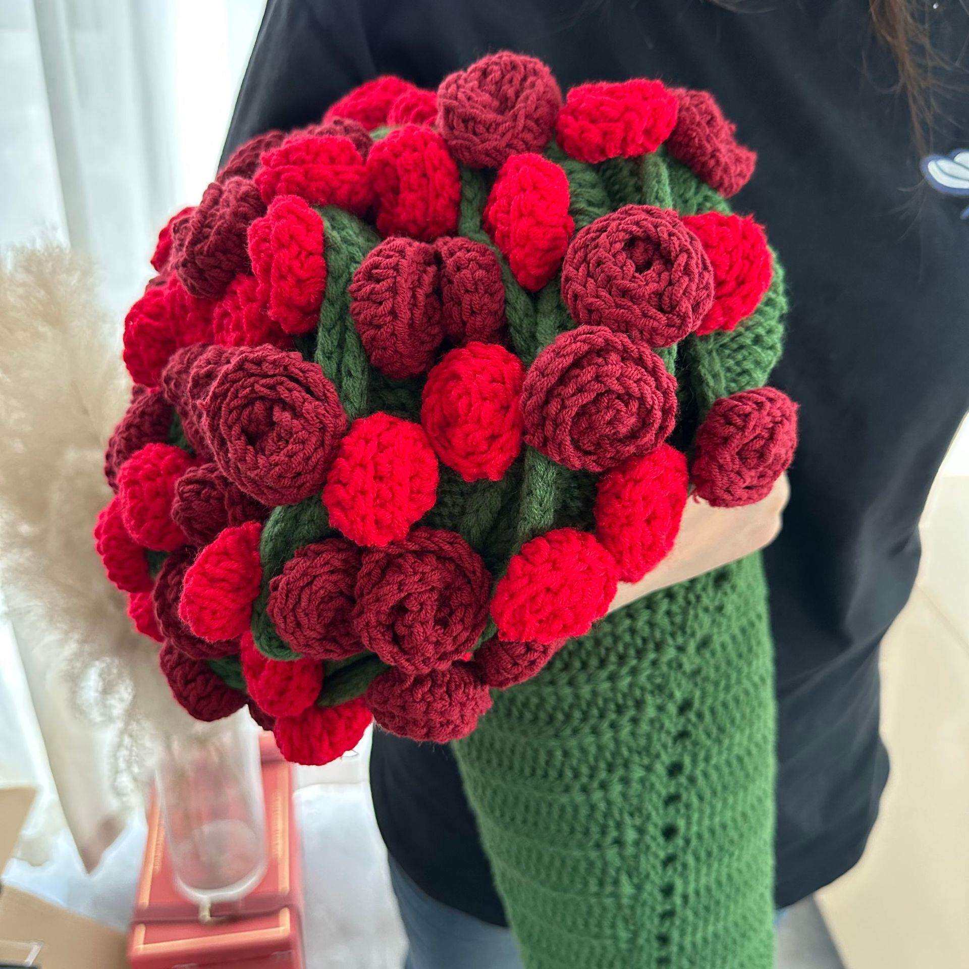 跨境-A类绿色玫瑰花毯子成品面红色玫瑰毯情人节花朵毛毯铃兰花毯