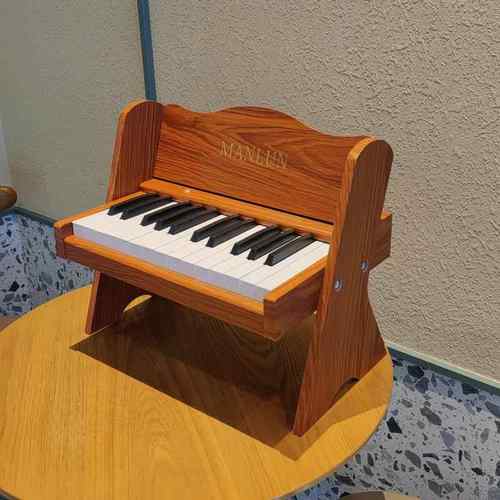 高档曼伦儿童钢钢琴25键电子琴木质小琴初蒙学家用宝玩宝具启周岁
