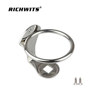 RICHWITS不锈钢杯架游艇房车杯托五金配件镜面抛光茶杯架