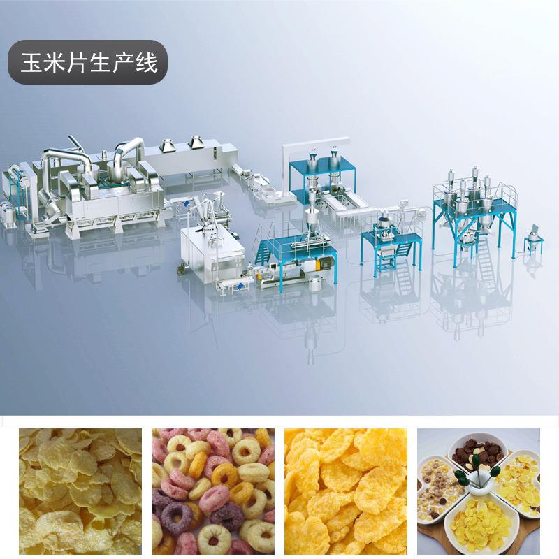 多用途滚动喷涂生产线机玉米片自喷糖HKW早餐筒谷物生产膨化机